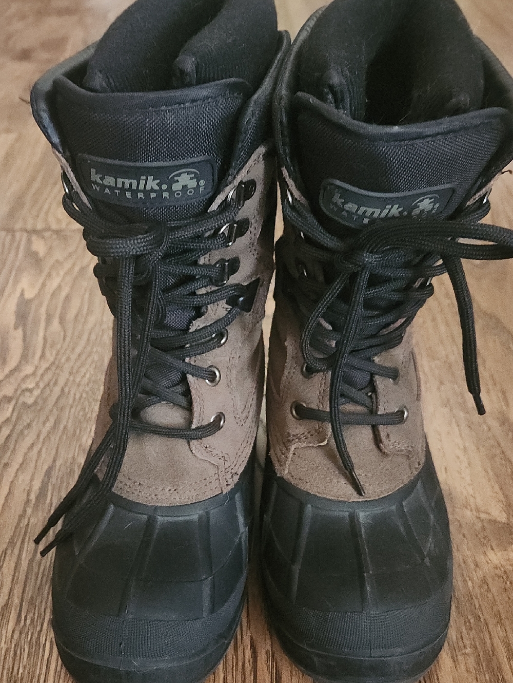 Kamik Black Waterproof Lace-Up Winter Boots